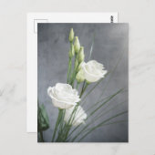 Beautiful Lisianthus White Blume Postcard Postkarte (Vorne/Hinten)