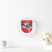 Beautiful Lithuanian Vytis Wall Clock Runde Wanduhr (Zuhause)