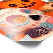 Beautiful little witch halloween party fotodruck (Ecke)