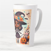 Beautiful little witch halloween party milchtasse (Rechte Ecke)