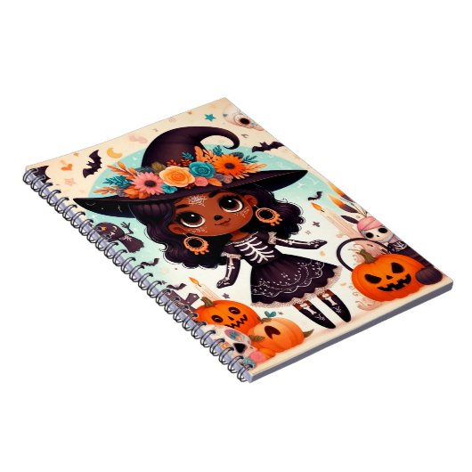 Beautiful little witch halloween party notizblock (Rechte Seite)