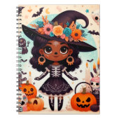 Beautiful little witch halloween party notizblock (Vorderseite)