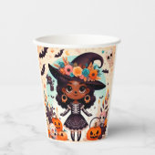 Beautiful little witch halloween party pappbecher (Vorderseite)