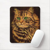Beautiful Long Haired Tabby Cat Mousepad (Mit Mouse)