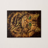 Beautiful Long Haired Tabby Cat Puzzle (Horizontal)