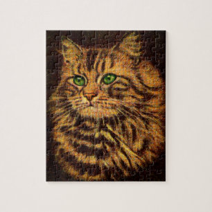 Beautiful Long Haired Tabby Cat Puzzle