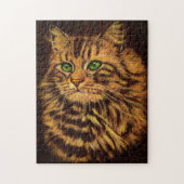 Beautiful Long Haired Tabby Cat Puzzle (Vertikal)