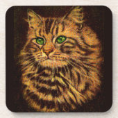 Beautiful Long Haired Tabby Cat Untersetzer (Vorderseite)