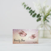 Beautiful Long Lash Eyes Makeup Artist Visitenkarte (Stehend Vorderseite)