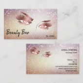 Beautiful Long Lash Eyes Makeup Artist Visitenkarte (Vorne/Hinten)