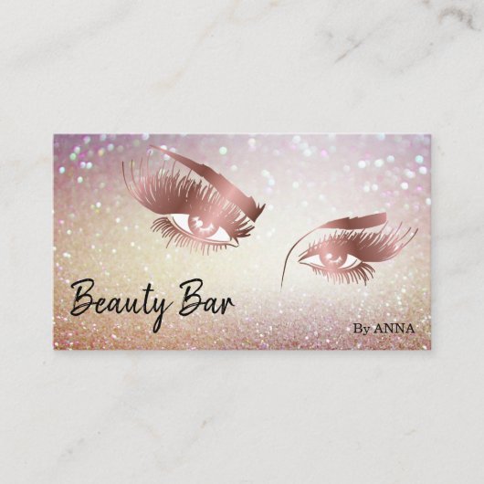 Beautiful Long Lash Eyes Makeup Artist Visitenkarte (Vorderseite)