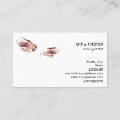 Beautiful Long Lash Eyes Makeup Artist Visitenkarte (Rückseite)