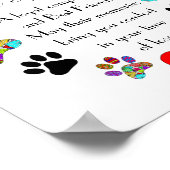 Beautiful Loss of a Pet Dog Sympathy Poster (Ecke)