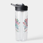 Beautiful Lotus Blume Boho Kunst Personalisiert Trinkflasche (Rechts)
