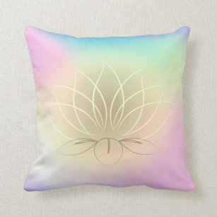 Beautiful Lotus Colorful Ombre, Zen Kissen