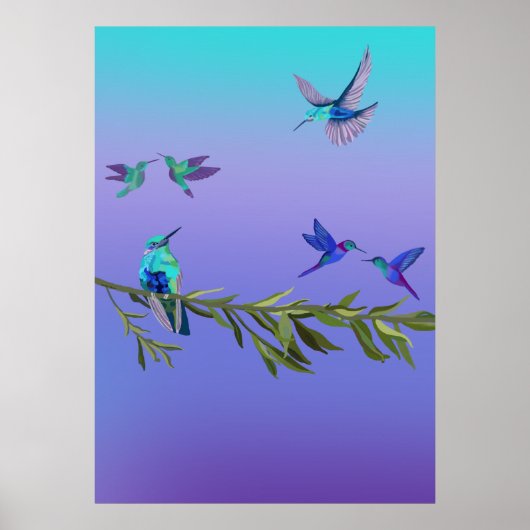 Beautiful love birds wall art poster (Vorne)