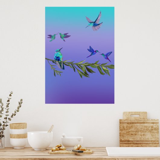Beautiful love birds wall art poster (Küche)