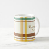 Beautiful Love Cozy Tartan Plaid Kaffeetasse (VorderseiteRechts)