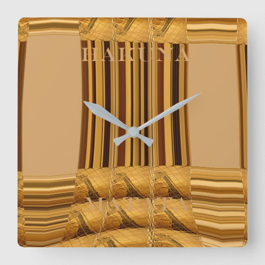 Beautiful lovely Kenyan wild animal giraffe Quadratische Wanduhr (Vorderseite)