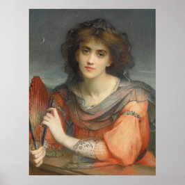 Beautiful Luna moon Göttin Charles Edward Hallé Poster