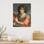 Beautiful Luna moon Göttin Charles Edward Hallé Poster (Küche)