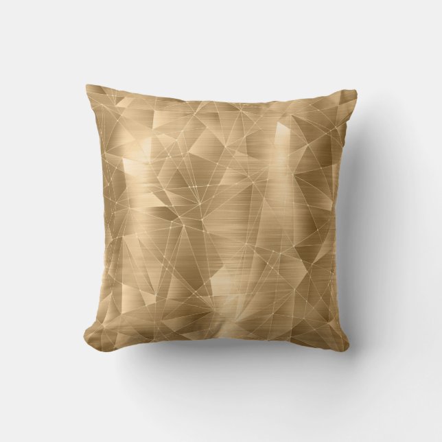 Beautiful Luxury Gold Geometrie Muster Kissen (Vorderseite)
