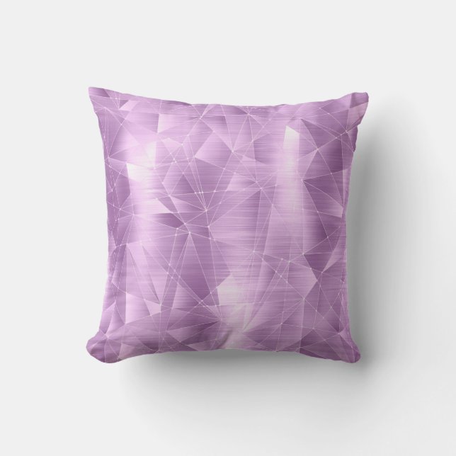 Beautiful Luxury Lilac Geometric Pattern Pillow Kissen (Vorderseite)