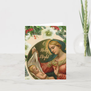 Beautiful Madonna and Child Christmas Card Feiertagskarte