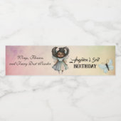 Beautiful Magical Fairy Birthday Wasserflaschenetikett (Einzelnes Label)