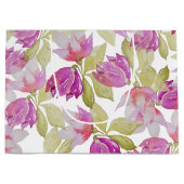 Beautiful Magnolia Blume Watercolor Große Geschenktüte (Vorderseite)