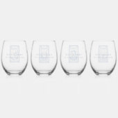 Beautiful Mahjong Joker Wine Glasses Weinglas Ohne Stiel (Hinten)