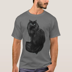 Beautiful Maine Coon Cat With Pretty Eyes Long Hai T-Shirt