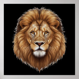 Beautiful Majestic Wild Male Lion Poster