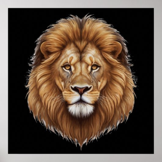 Beautiful Majestic Wild Male Lion Poster (Vorne)