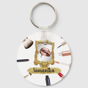 Beautiful Makeup Beauty Eleganter Chic Custom Schlüsselanhänger