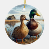 Beautiful Mallard Ducks Keepsake Keramik Ornament (Vorne)