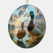 Beautiful Mallard Ducks Keepsake Keramik Ornament (Links)