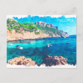 Beautiful Mallorca Watercolor Spanien Postkarte (Vorderseite)