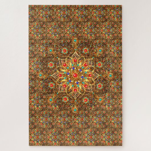 Beautiful Mandala Blume Art Puzzle (Vertikal)