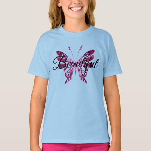 Beautiful Mandala Butterfly T - Shirt (Vorderseite)