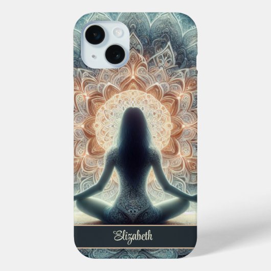 Beautiful Mandala Meditating Girl Individuelle Nam Case-Mate iPhone Hülle (Rückseite)