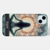 Beautiful Mandala Meditating Girl Individuelle Nam Case-Mate iPhone Hülle (Rückseite (Horizontal))