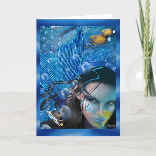 Beautiful Mara Mermaid Card Karte (Vorderseite)