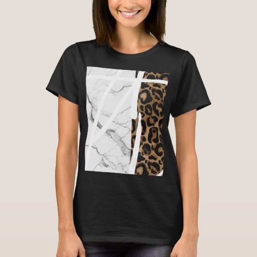 Beautiful Marble Leopard Print T-Shirt (Vorderseite)