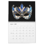 Beautiful Mardi Gras Masquerade Masken Kalender (Mär 2027)