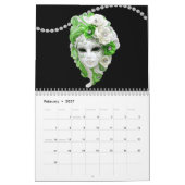 Beautiful Mardi Gras Masquerade Masken Kalender (Feb 2027)