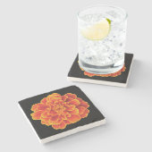 Beautiful Marigold Stone Untersetzer (Seitenansicht)