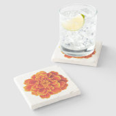 Beautiful Marigold Stone Untersetzer (Seitenansicht)