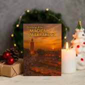 Beautiful Marrakech Sunset View Koutoubia Square Postkarte