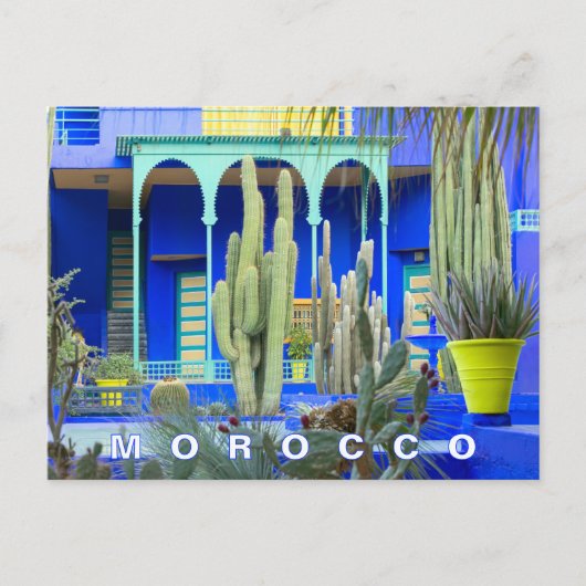 Beautiful Marrakesch Majorelle Garden Architecture Postkarte (Vorderseite)